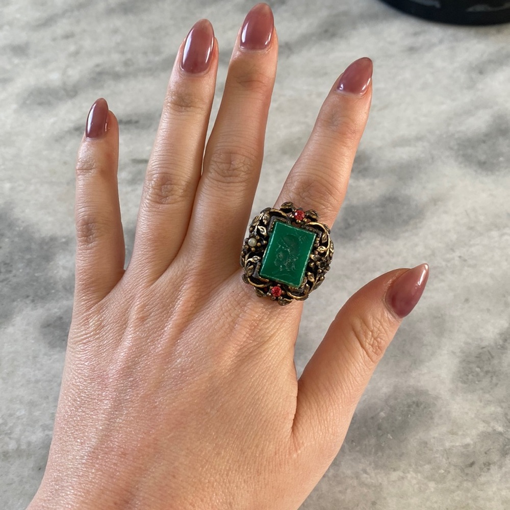 Vintage brass fashion ring